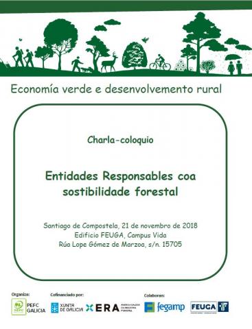 Cartel da charla - coloquio Entidades Responsables coa Sostibilidade Forestal