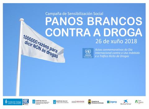 Cartel campaña Panos Brancos contra a droga 2018