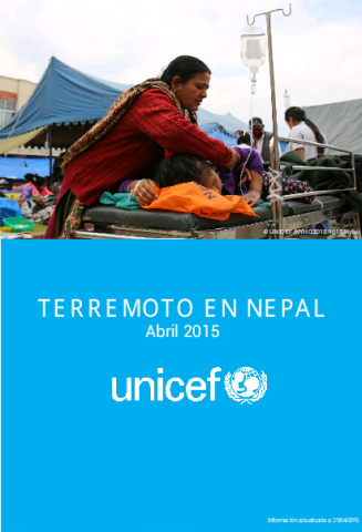 Primeiro chamamento de Unicef pola situación dos nenos en Nepal
